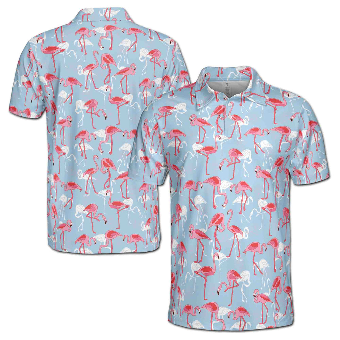 Funny Colorful Flamingo Golf Men's Polo Shirt S-5XL