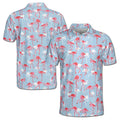 Funny Colorful Flamingo Golf Men's Polo Shirt S-5XL