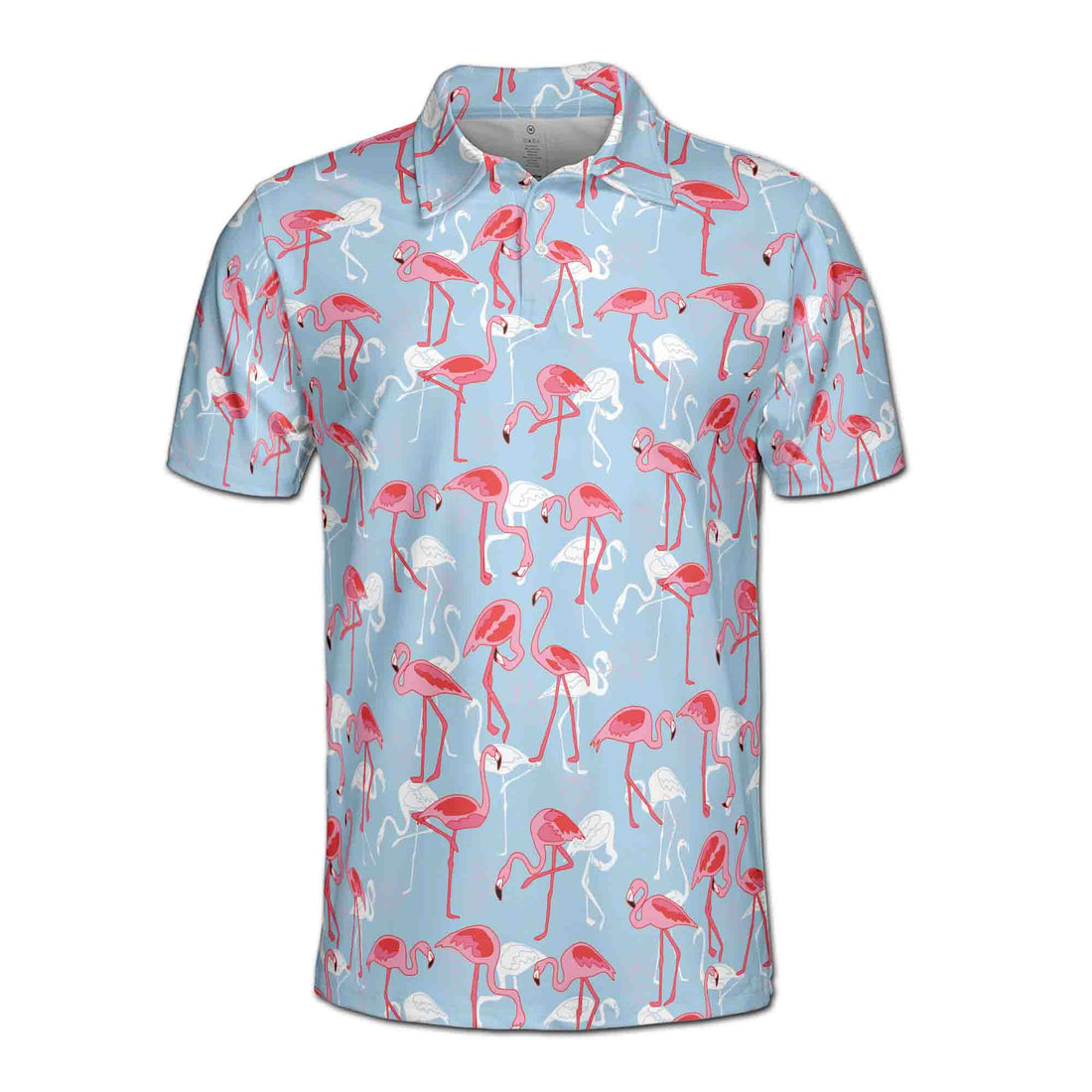 Funny Colorful Flamingo Golf Men's Polo Shirt S-5XL