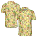 Funny Fresh Pineapple Tropical Fruits Floral Golf Men's Polo Shirt S-5XL