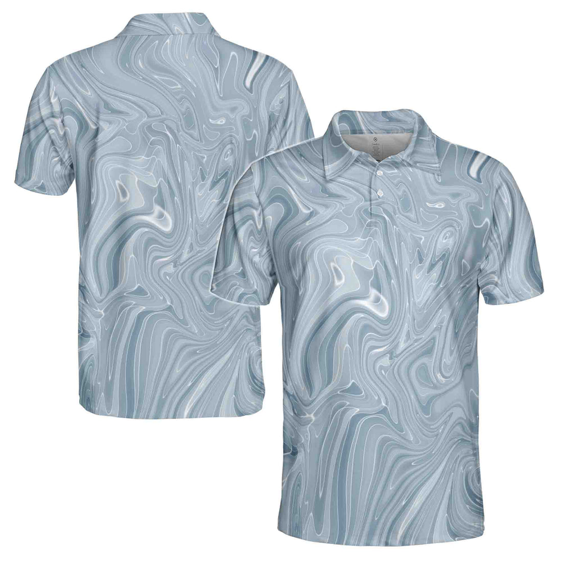 Funny Neutral Gray Marble Art Seamless Pattern Golf Men's Polo Shirt S-5XL