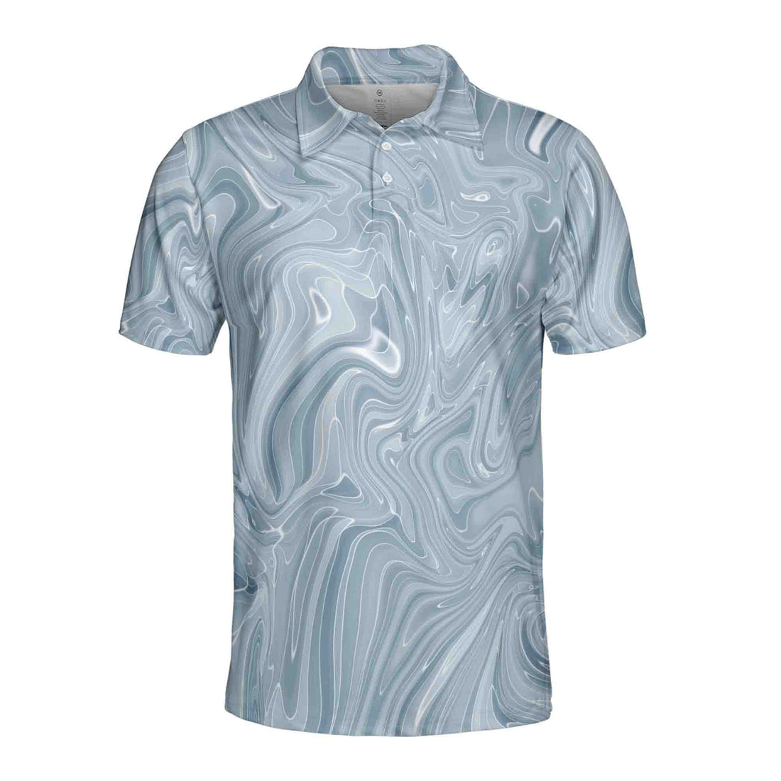 Funny Neutral Gray Marble Art Seamless Pattern Golf Men's Polo Shirt S-5XL