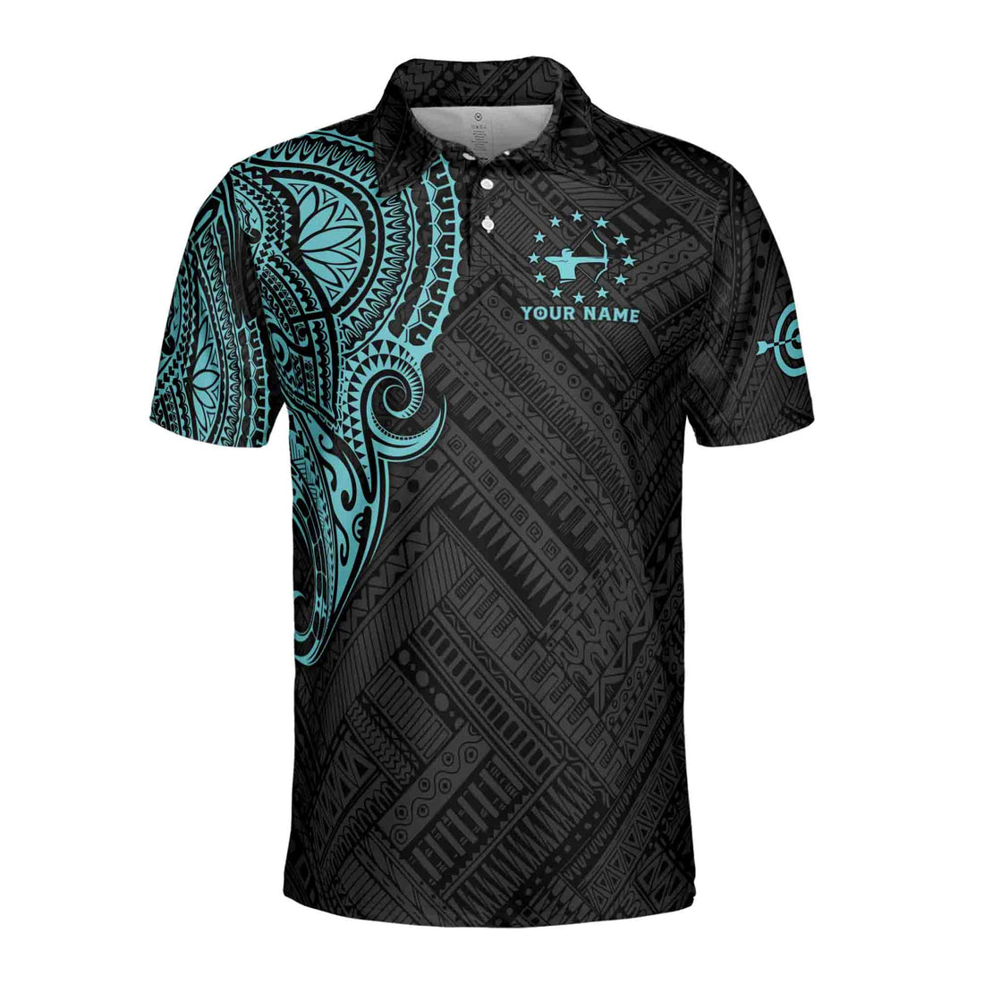 Custom Name Team Name Archery Tribal Pattern Men's Polo Shirt S-5XL