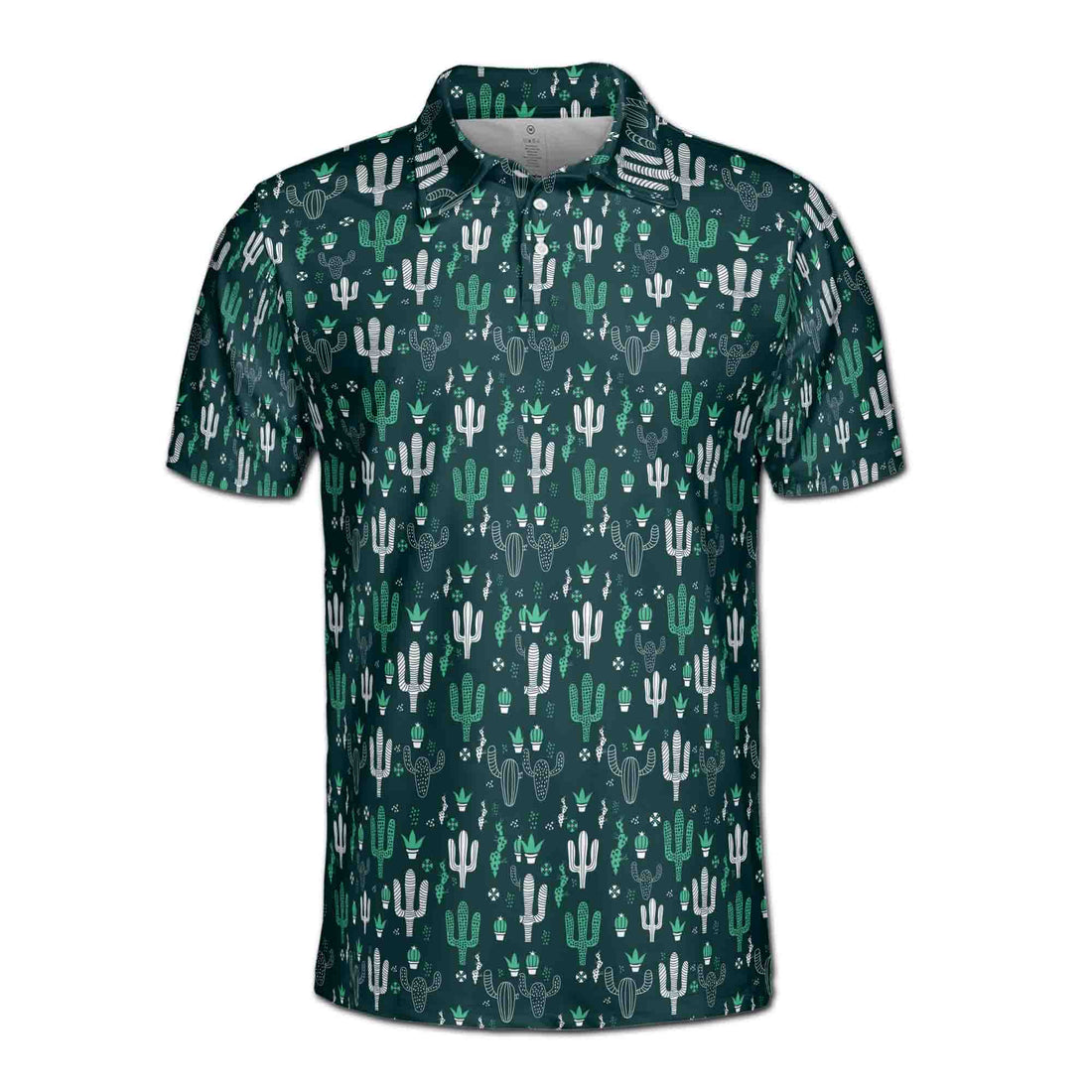 Funny Cute Tiny Cactus Doodle Golf Men's Polo Shirt S-5XL