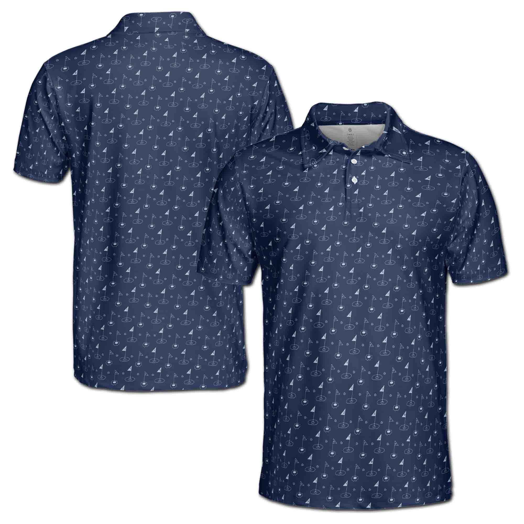 Funny Golf Flag Golf Holes Golf Lover Gift Men's Polo Shirt S-5XL