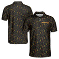 Custom Funny Black Tiny Tacos Sketch Tequila Doodle Golf Men's Polo Shirt S-5XL