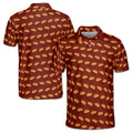 Funny Hotdog Doodle Food Lover Pattern Golf Men's Polo Shirt S-5XL