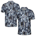 Thin Blue Line Tropical Pattern 4th of July Independence Day Men's Polo Shirt S-5XL