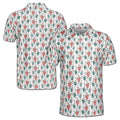 Funny Colorful Tiny Cactus Doodle Golf Men's Polo Shirt S-5XL