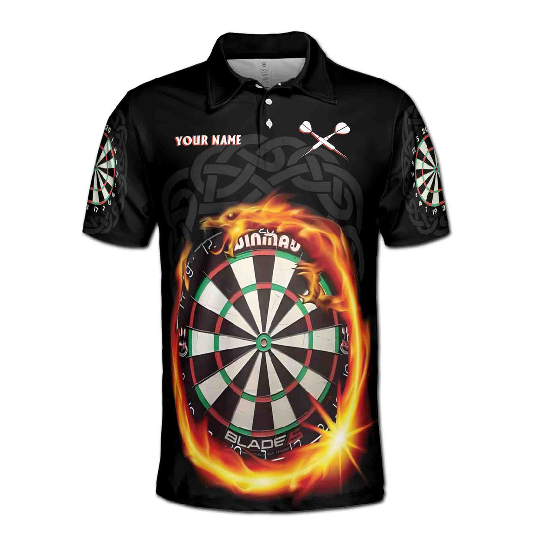 Custom Name My Passion Is Darts Darts Men's Polo Shirt