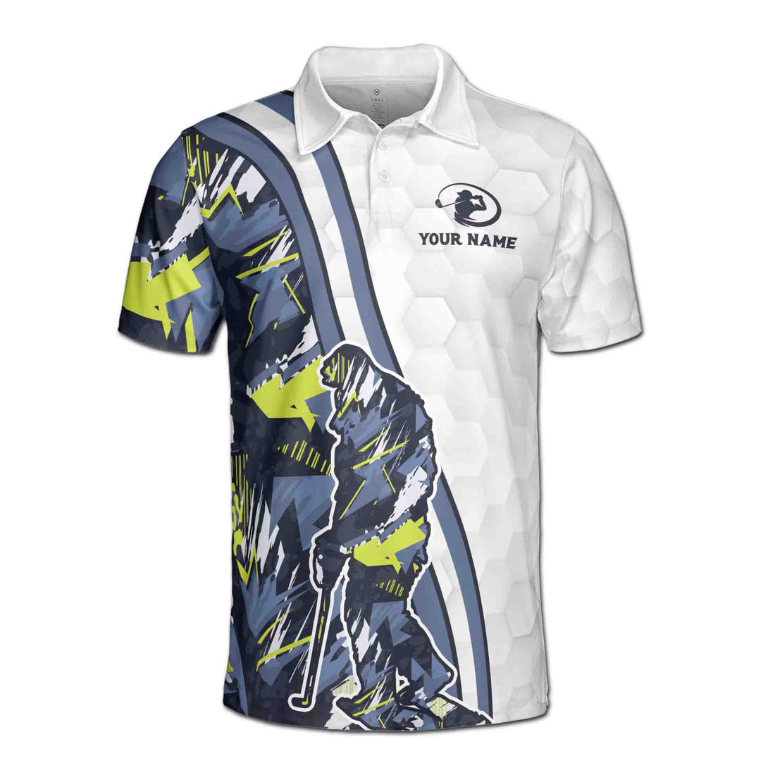 Custom Name Talk Birdie To Me Bigfoot Golf Men's Polo Shirt Size S-5XL