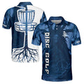 Funny Custom Name Discs Golf Blue Graphic Art Men's Polo Shirt S-5XL