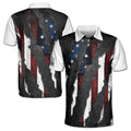 Grunge America Flag USA Patriotic National Pride Men's Polo Shirt S-5XL