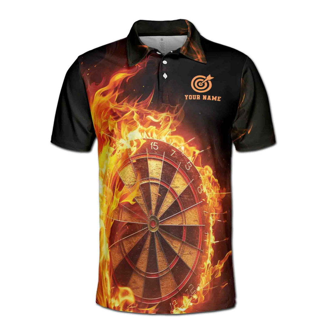 Personalized Darts Goals Dragon Flame Darts Team Men's Polo Shirt S-5XL