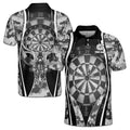 Custom Name Grunge Gray Pixel Pattern Darts And Deer Polo Men's Polo Shirt S-5XL