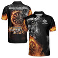 Custom Name Hello Darkness My Old Friend Skull Dart Men's Polo Shirt S-5XL
