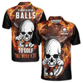 Skull It Takes A Lot Of Balls To Golf The Way I Do Men's Polo Shirt S-5XL