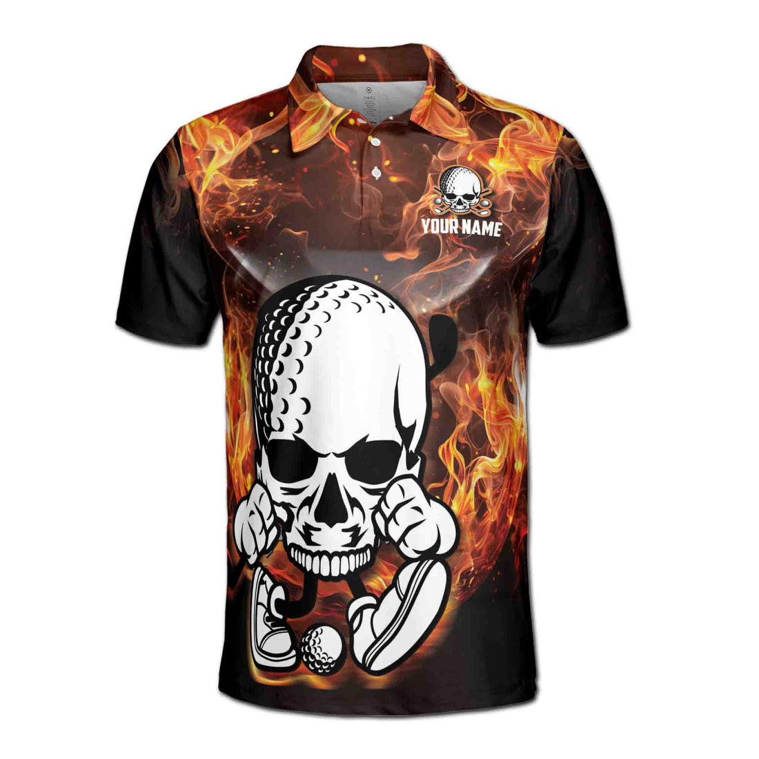 Skull It Takes A Lot Of Balls To Golf The Way I Do Men's Polo Shirt S-5XL