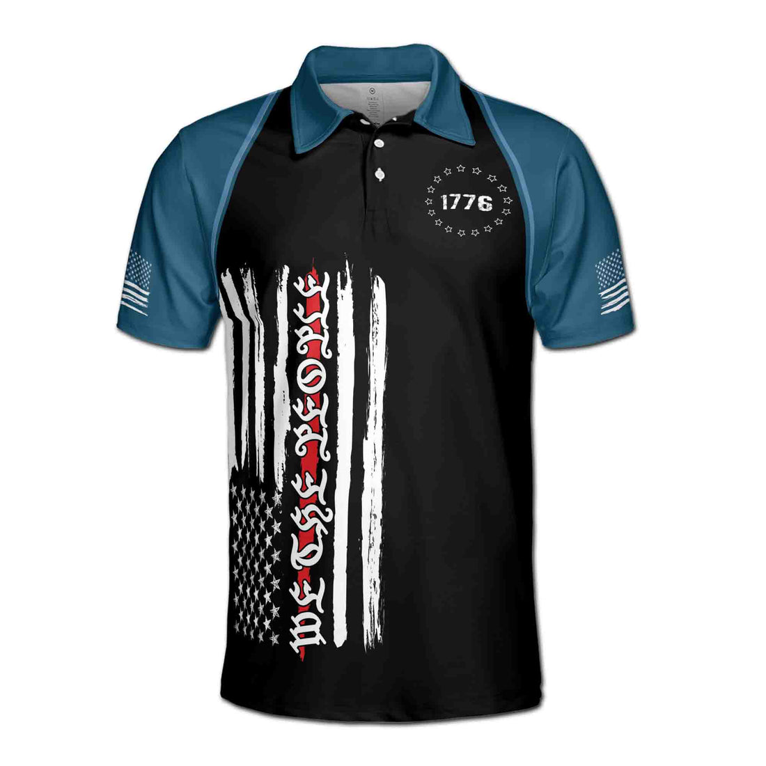 Retro America 1776 We The People Golf Men's Polo Shirt S-5XL