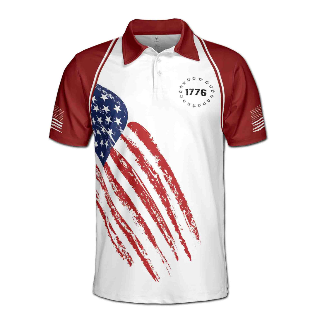 America Lover Independence USA 1776 National Pride Men's Polo Shirt