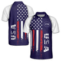 Patriotic USA America Flag 1776 Vintage National Pride Men's Polo Shirt S-5XL