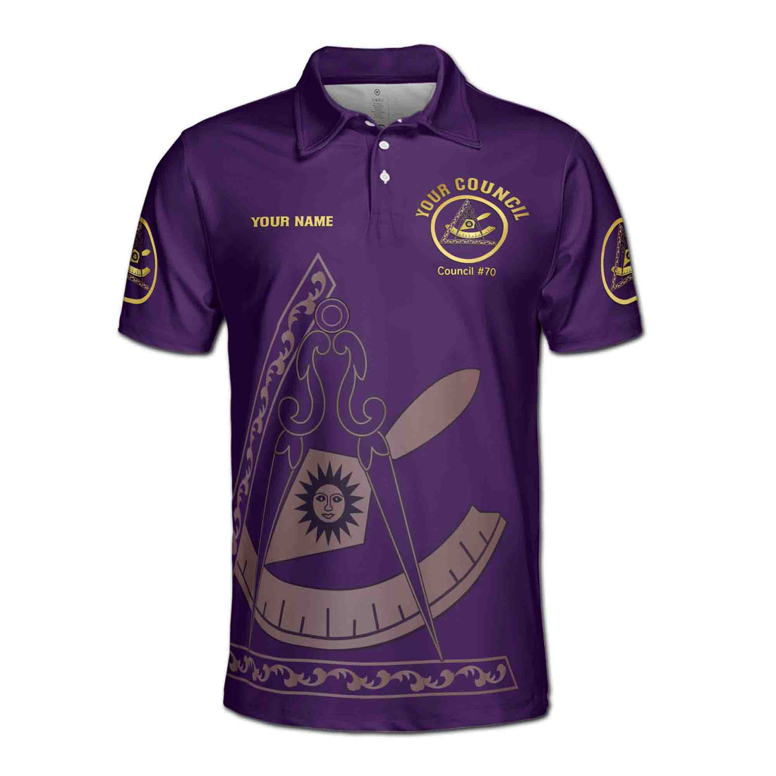 Customize Name Council Royal and Select Masters Past Leadership Men's Polo Shirt S-5XL