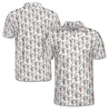Funny Ping Pong Player Animation Men's Polo Shirt S-5XL