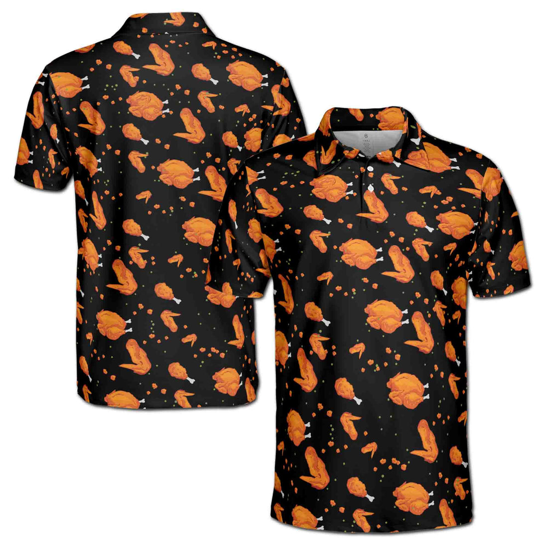 Funny Fried Chicken Lover Fry Golf Men's Polo Shirt S-5XL