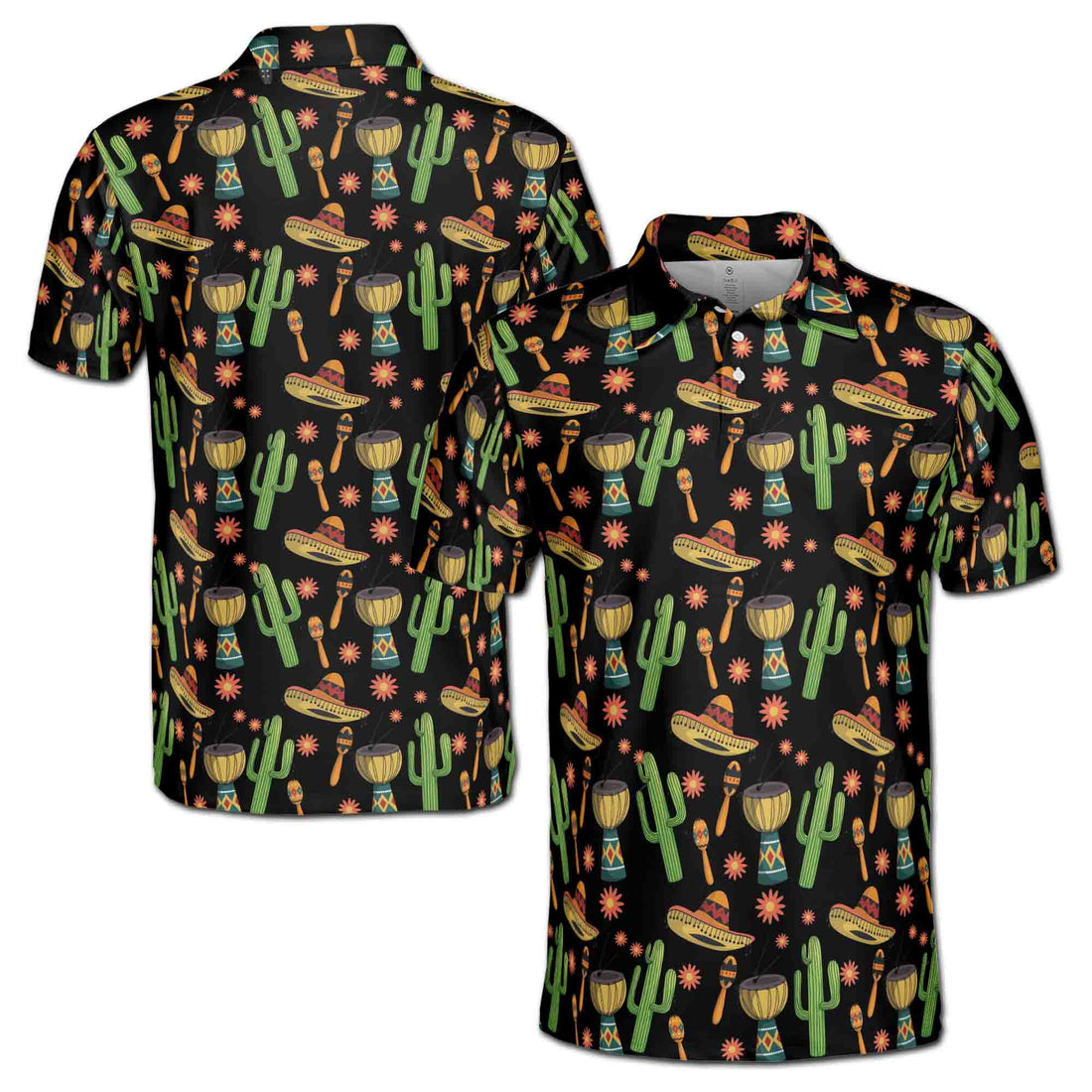 Funny Mexico Love Cinco De Mayo Men's Polo Shirt S-5XL