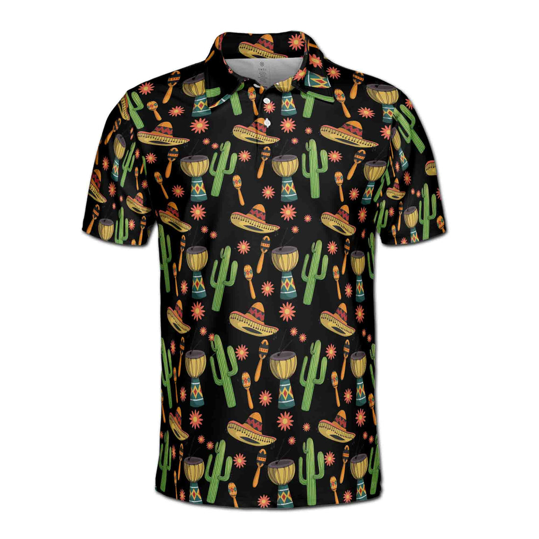 Funny Mexico Love Cinco De Mayo Men's Polo Shirt S-5XL