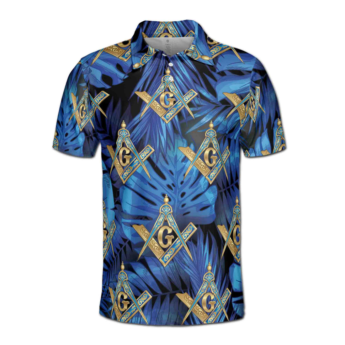 Personalized Freemasonry Master Mason Tropical Palm Tree Men's Polo Shirt S-5XL
