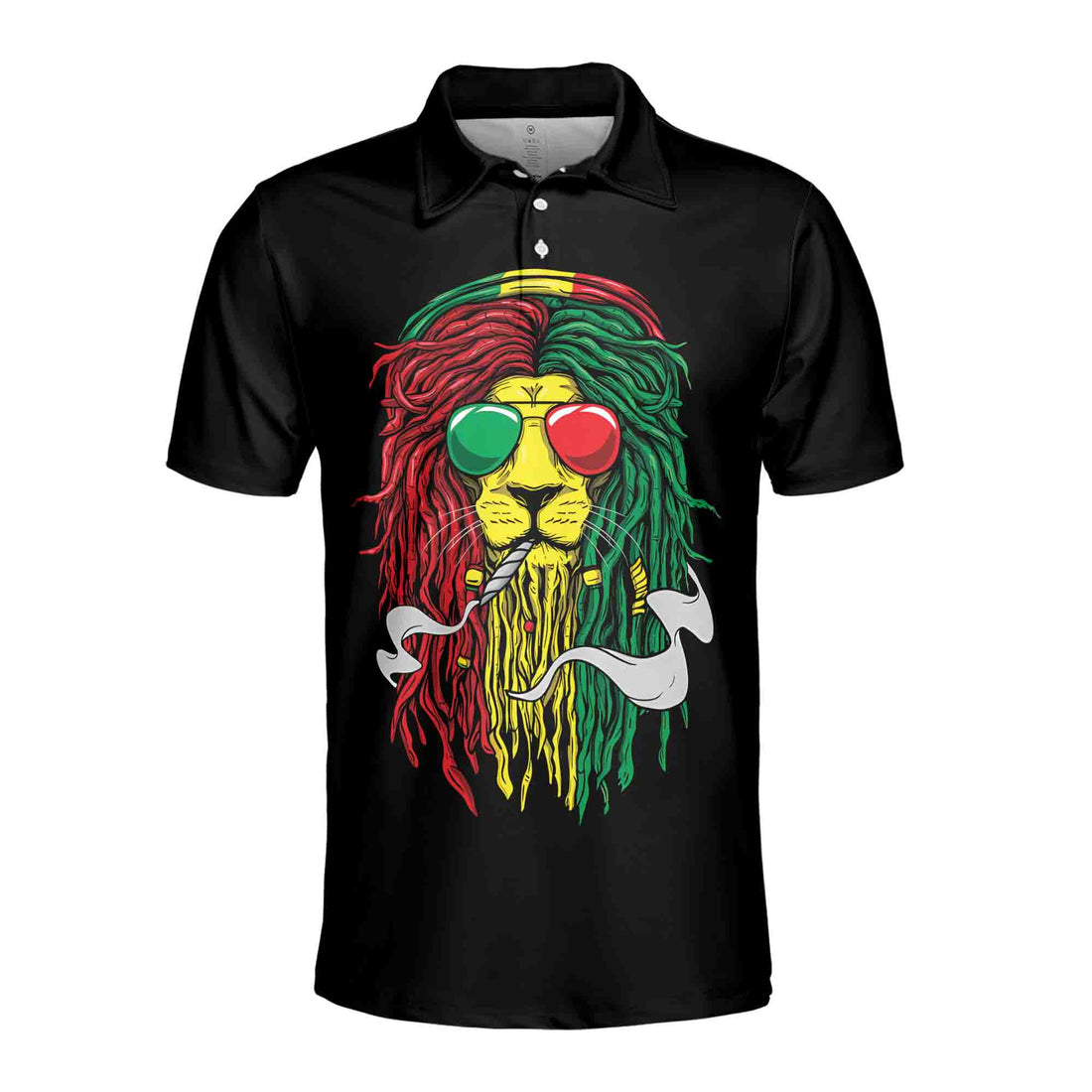 Lion Smoking Cigar Jamaica Lion National Pride Men's Polo Shirt S-5XL