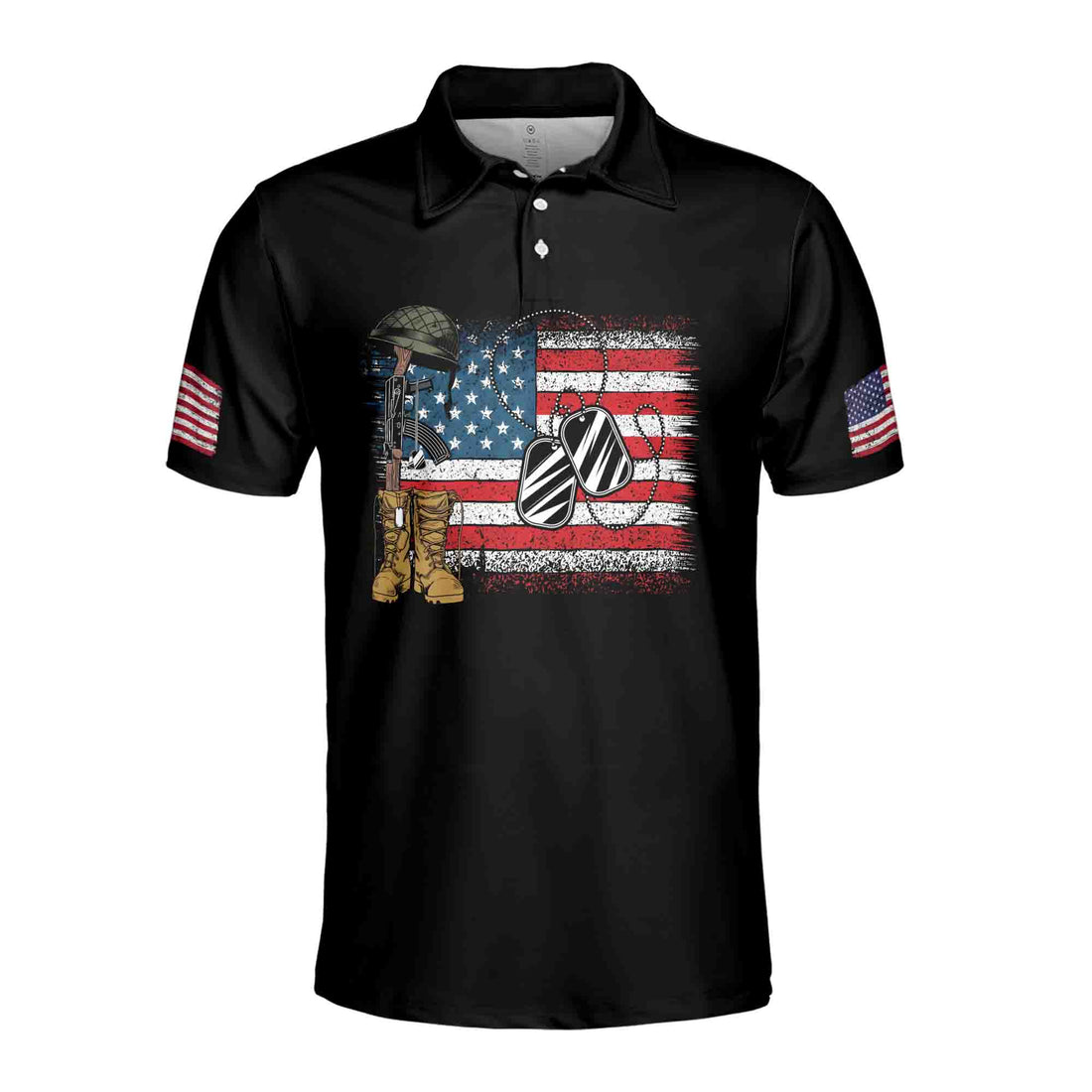 America Veteran Veteran Is A Hero Patriotic Men's Polo Shirt S-5XL