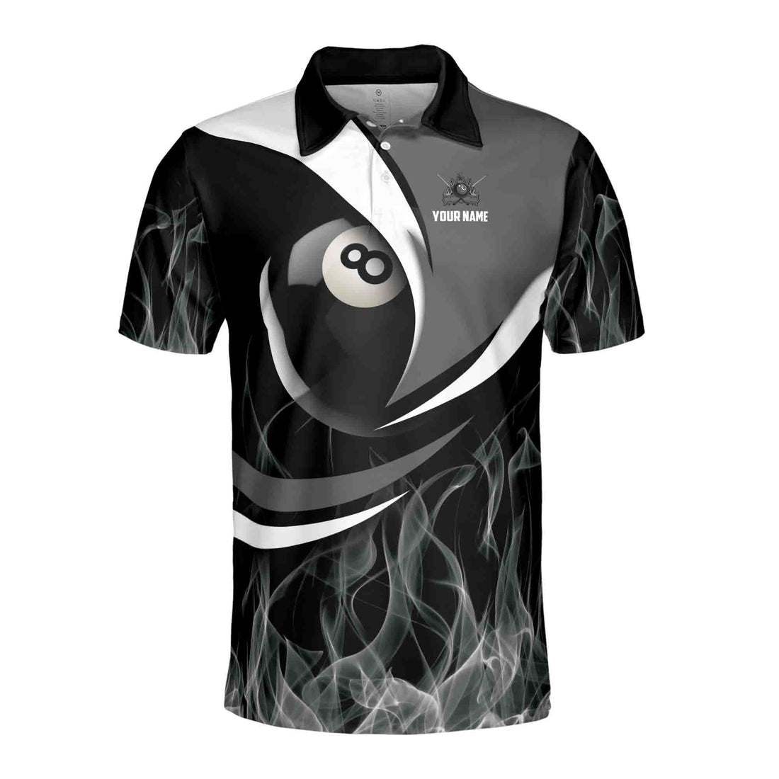 Personalized Basic Billiard Passion 8-Balls Men's Polo Shirt S-5XL