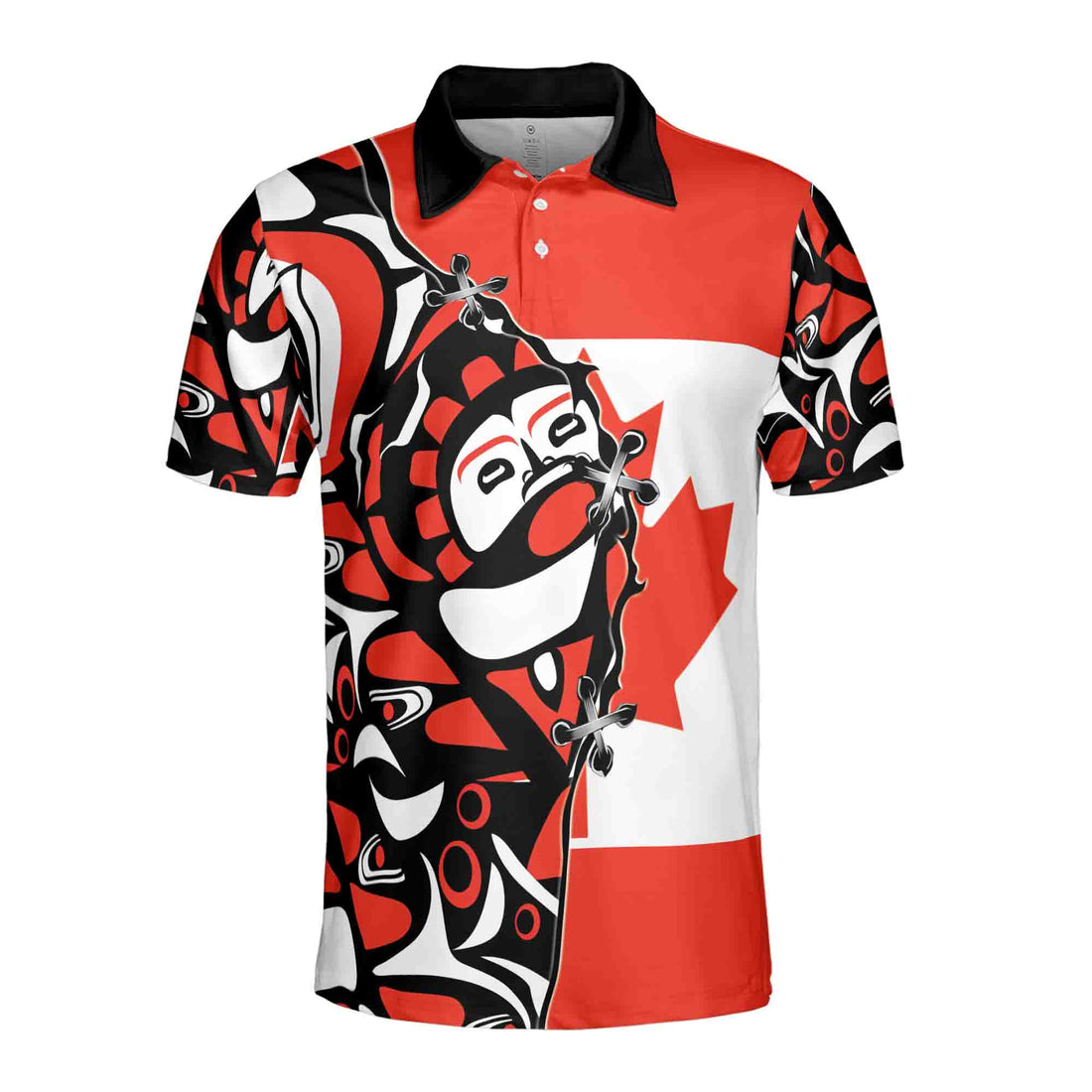 Patriotic Canada Sun Haida Men's Polo Shirt S-5XL