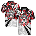 Grunge Haida Art Sun Custom Men's Polo Shirt S-5XL