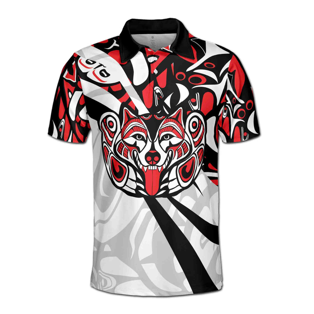 Haida Fox Art Spirit Men's Polo Shirt S-5XL