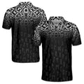 Dark Runer Viking Pattern Grunge Men's Polo Shirt S-5XL
