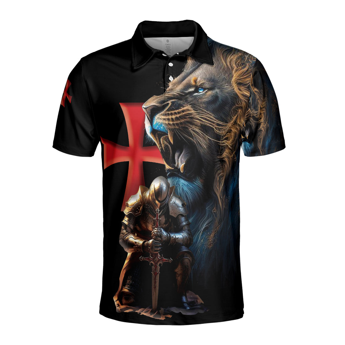 Mystic Lion Of Judah Honor Of Knight Templar Men's Polo Shirt S-5XL