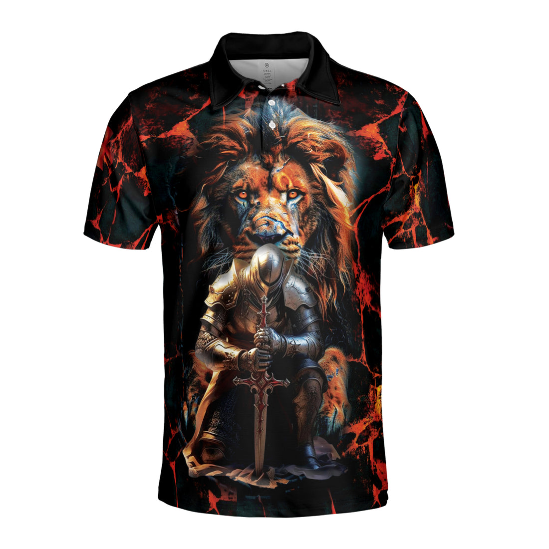 Knight Templar Lion Of Judah Men's Polo Shirt S-5XL