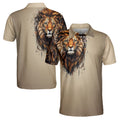 Vintage Lion Heart Lion Men's Polo Shirt S-5XL