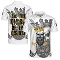 Skull I'm The King Of The Course Golfer Men's Polo Shirt S-5XL