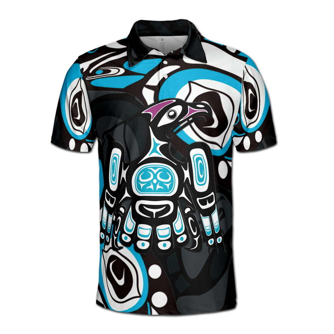 Art Spirit Blue Bird Haida North Coast Art Men's Polo Shirt S-5XL