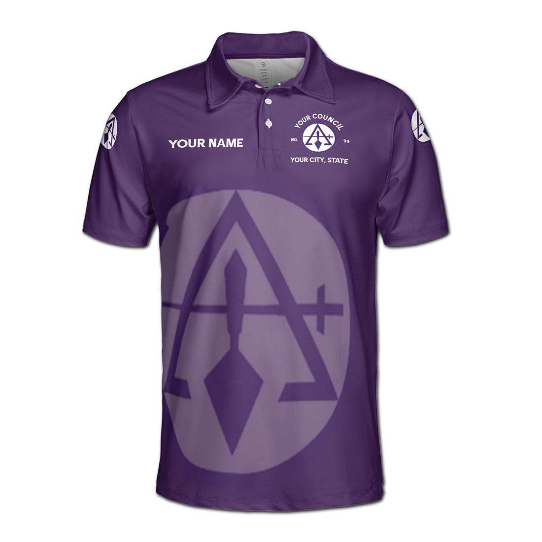 Customized Cryptic Masonry Royal and Select Master Men's Polo Shirt S-5XL