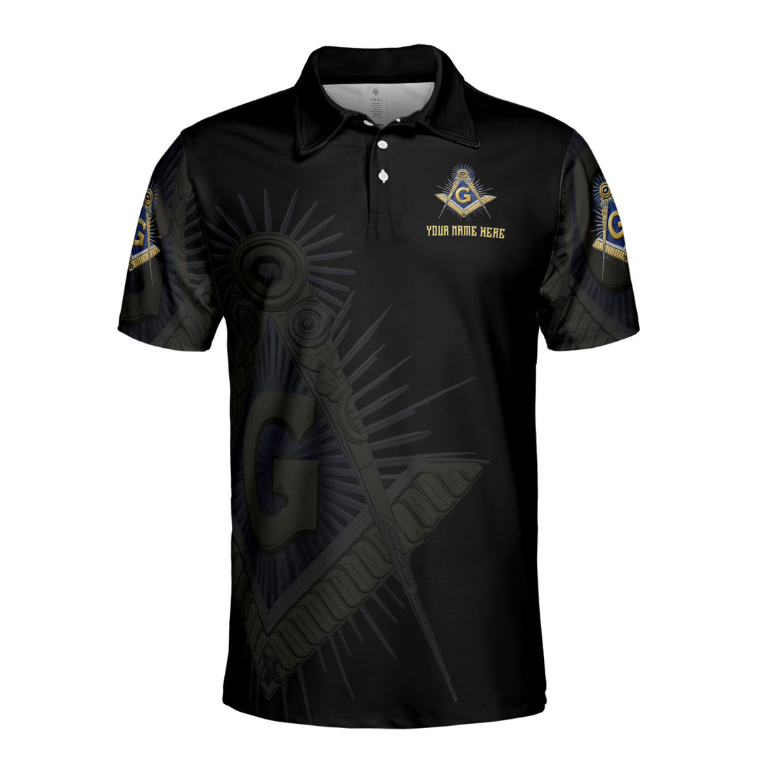 Personalized Freemasonry Master Mason Golden Men's Polo Shirt S-5XL