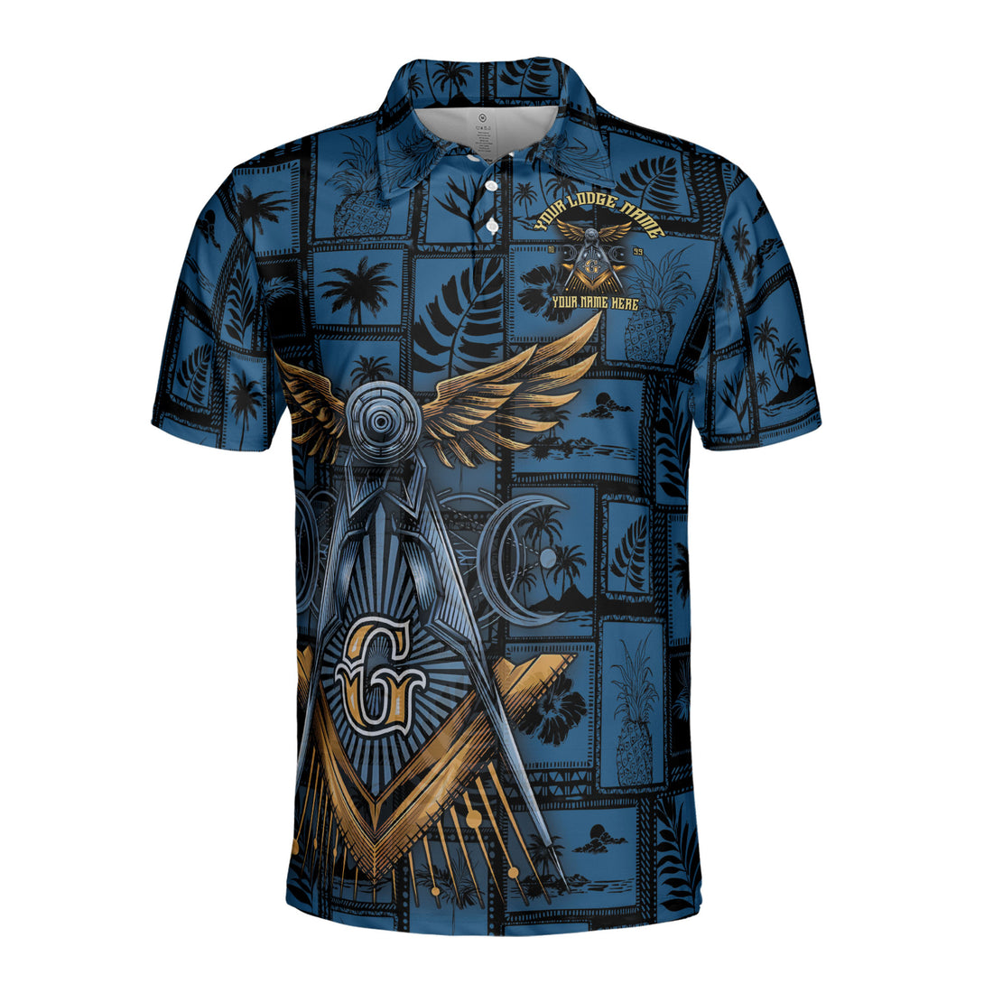 Customized Freemasonry Masonic Vintage Picture Men's Polo Shirt S-5XL