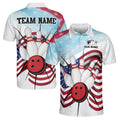 Customized America Love Bowling Men's Polo Shirt S-5XL