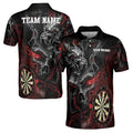 Customized Darts Team Dark Vibes Mystery Skull Men's Polo Shirt S-5XL