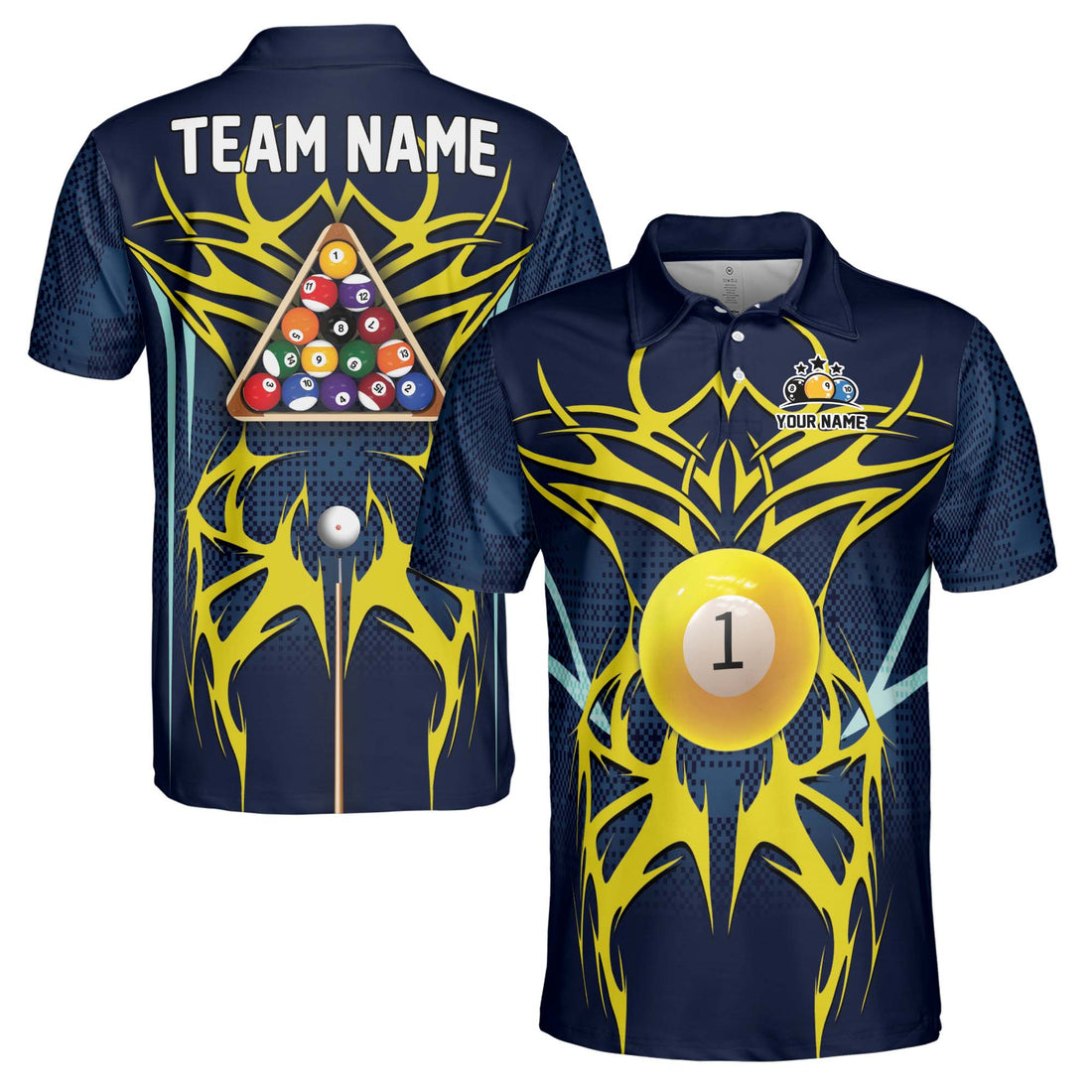 Customized It's Time To Play Billiard Game Men's Polo Shirt S-5XL