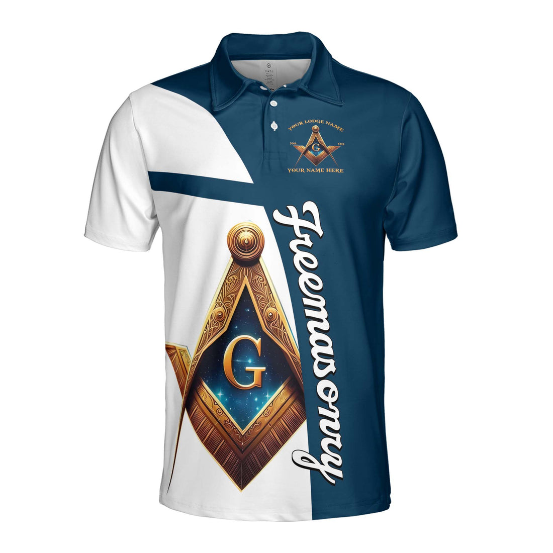 Personalized Freemasonry Master Mason Emblem Men's Polo Shirt S-5XL